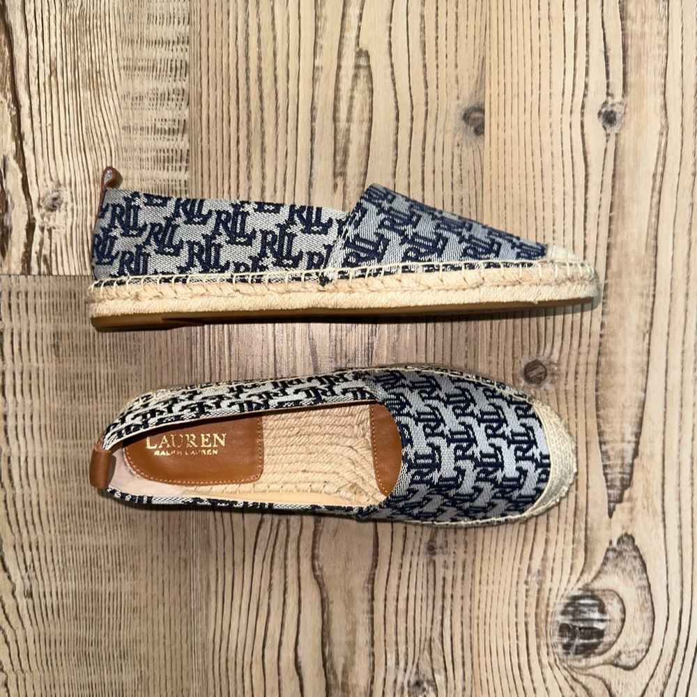Lauren Ralph Lauren Blue Patterned Espadrilles